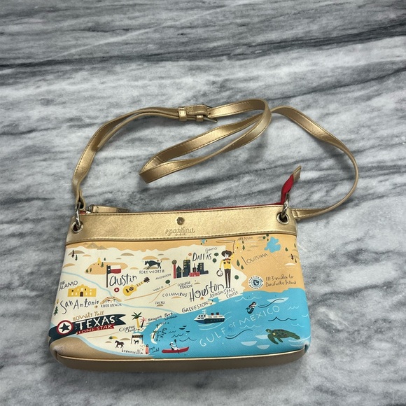 Spartina 449 Texas Map Crossbody Bag - Picture 1 of 16